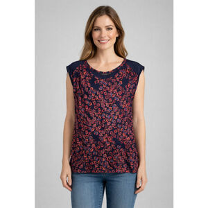 ✨ The Limited Navy Floral Blouse – Size Medium ✨